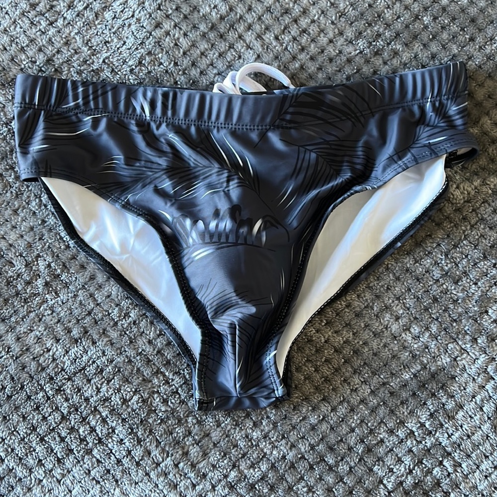 Palm leaf swim brief